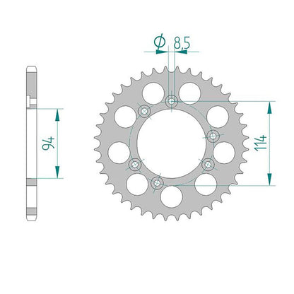 AFAM Kettenrad ALU #520 42 Zähne