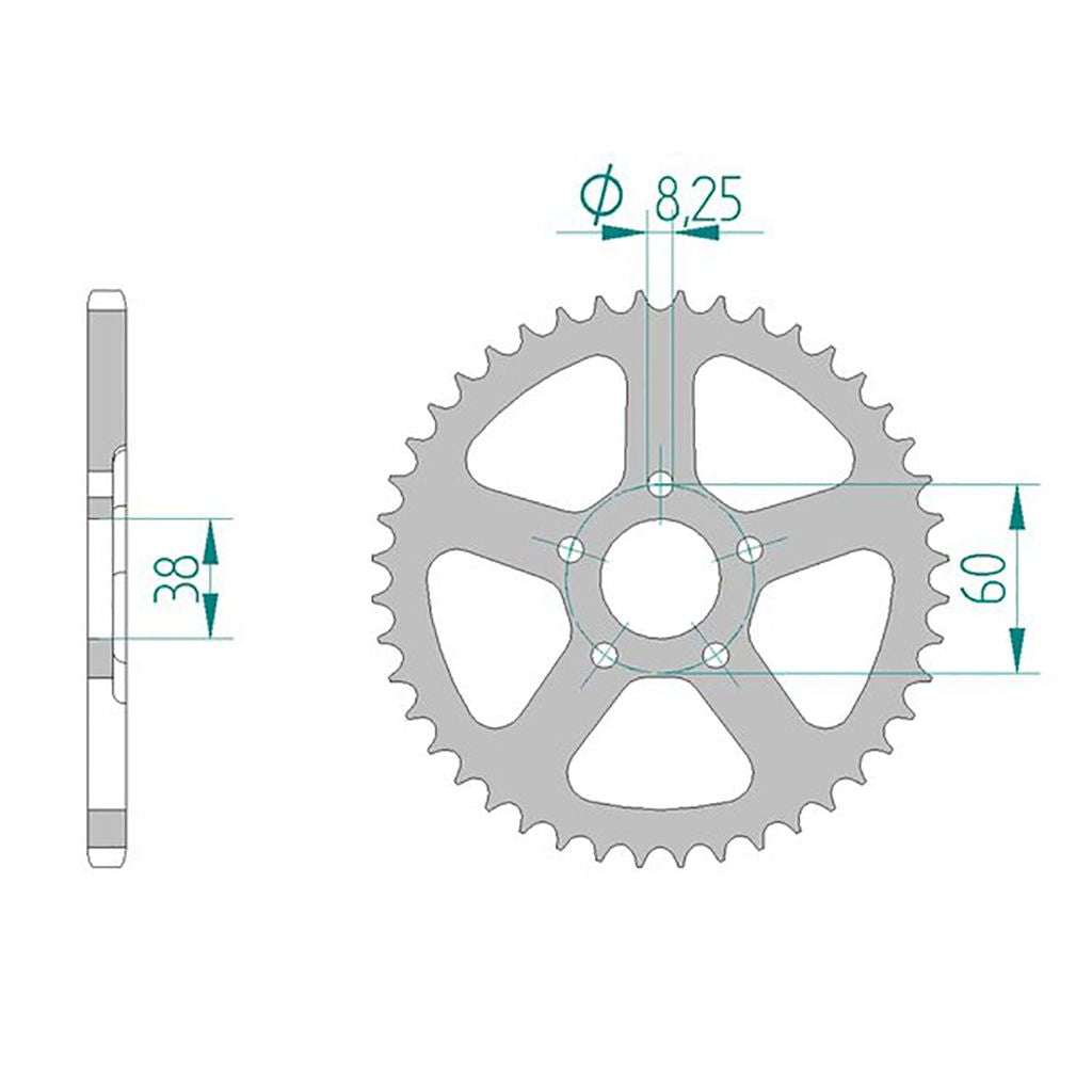 AFAM Kettensatz für Rieju RS1 50 Evolution 99-04 420 M Kettenkit