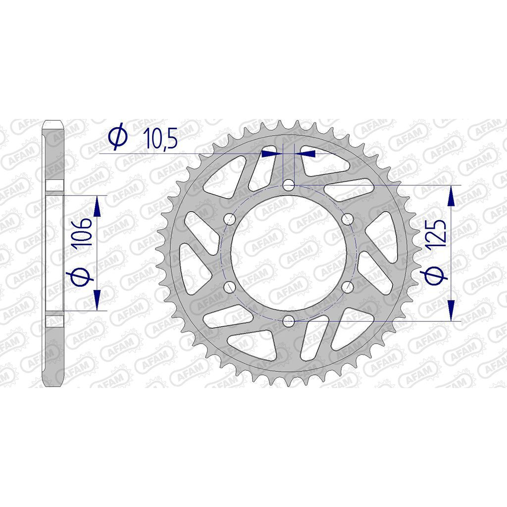 AFAM Kettenrad ALU #525 47 Zähne