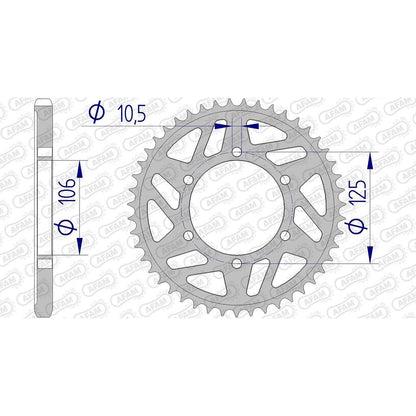 AFAM Kettenrad ALU #525 47 Zähne