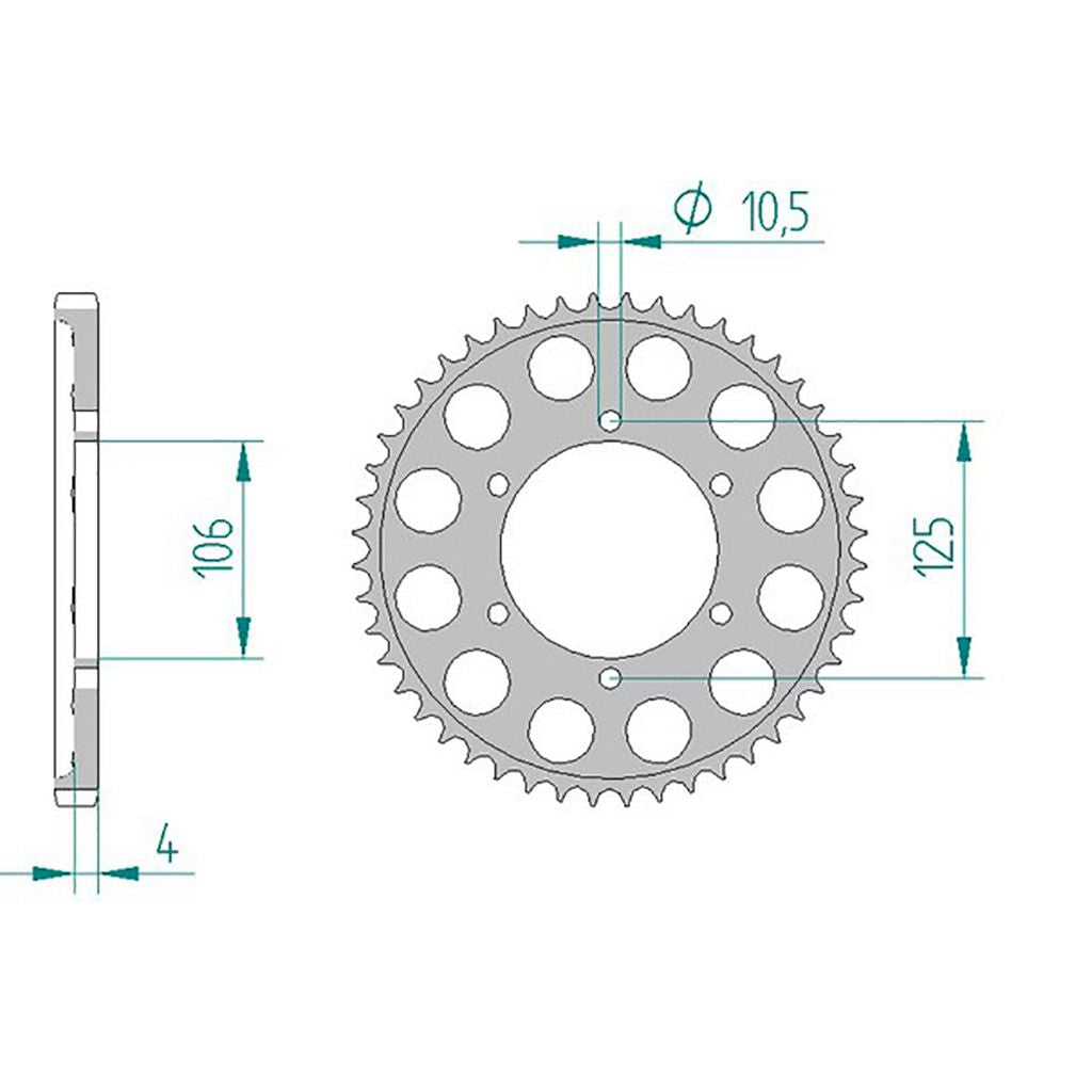 AFAM Kettenrad ALU #520 48 Zähne