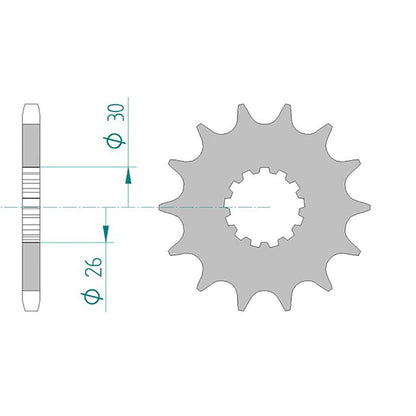 AFAM Ritzel #525 TRI 800/865 17 Zähne