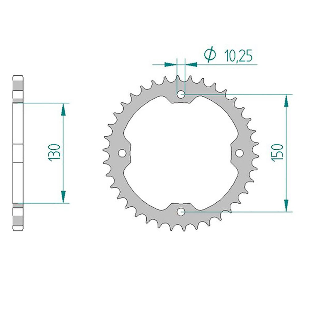 AFAM Kettensatz für Barossa/SMC Xroad Inverse 250 06-07 520 MR2G Kettenkit