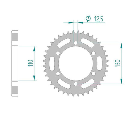 DID Kettensatz für Bombardier DS 650 00-05 530 VX3 Kettenkit