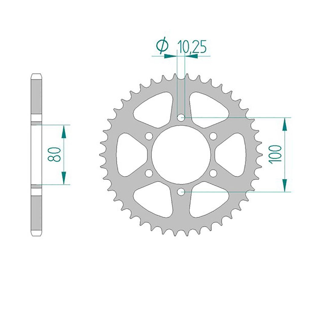 AFAM Kettenrad STAHL #520 42 Zähne