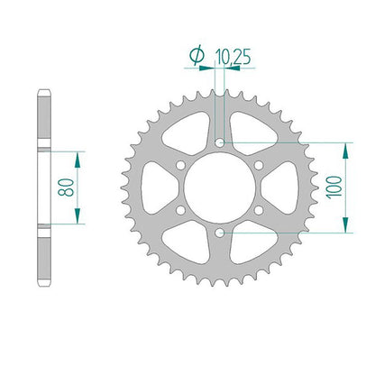 AFAM Kettenrad STAHL #520 42 Zähne
