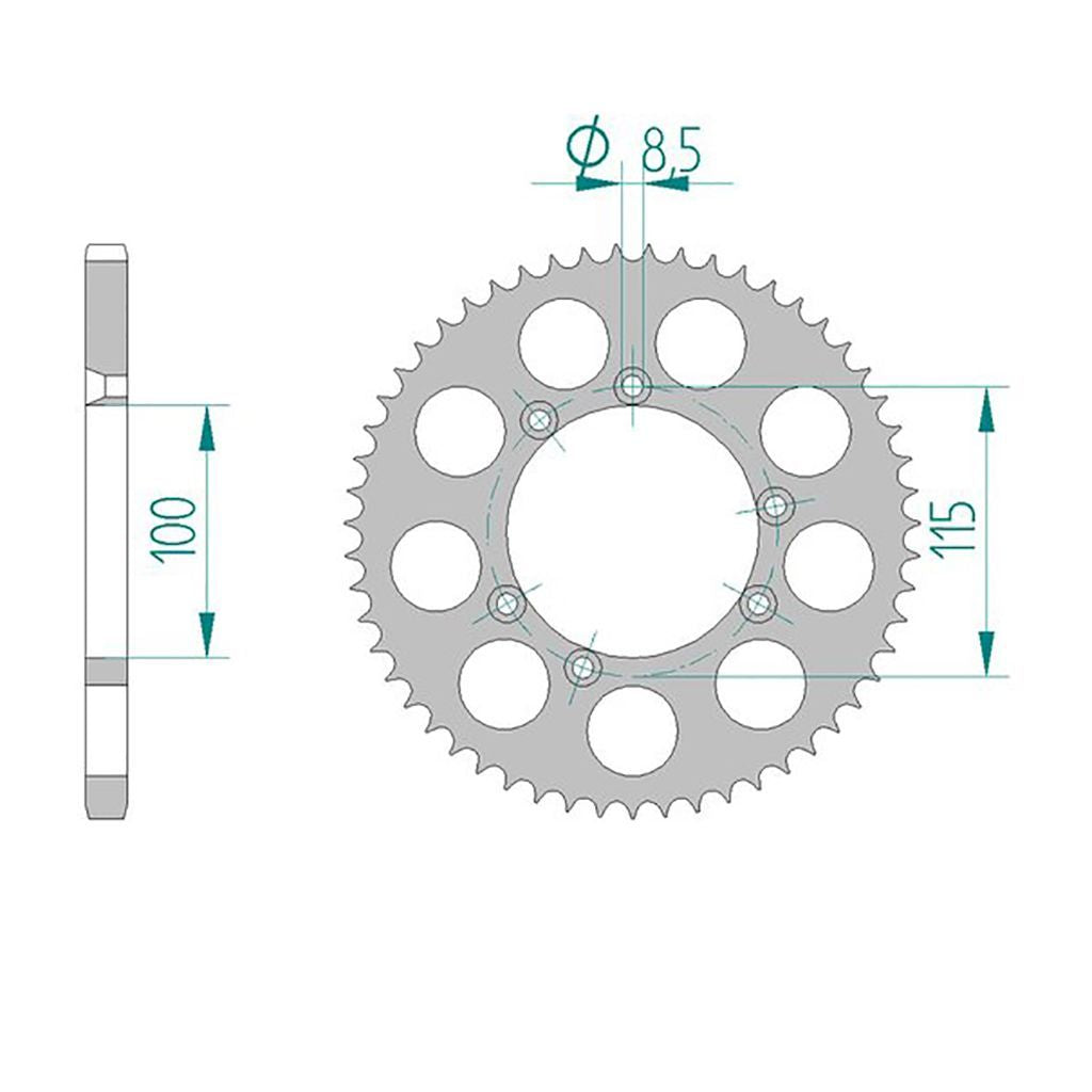 AFAM Kettenrad ALU #428 56 Zähne