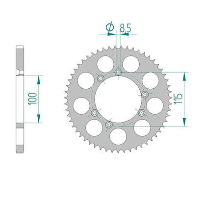 AFAM Kettenrad ALU #428 56 Zähne