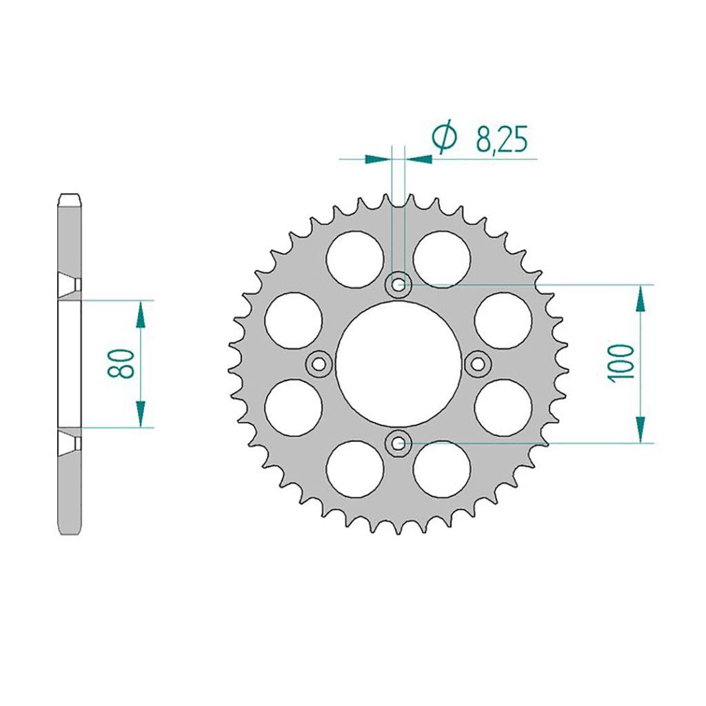 AFAM Kettenrad ALU #520 SCORPA2 38 Zähne
