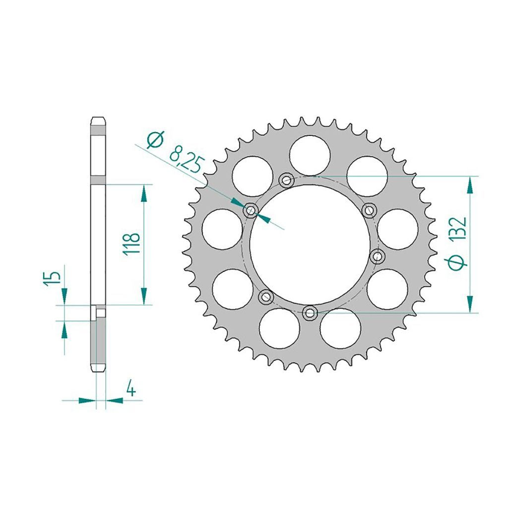 AFAM Kettenrad ALU #520 48 Zähne