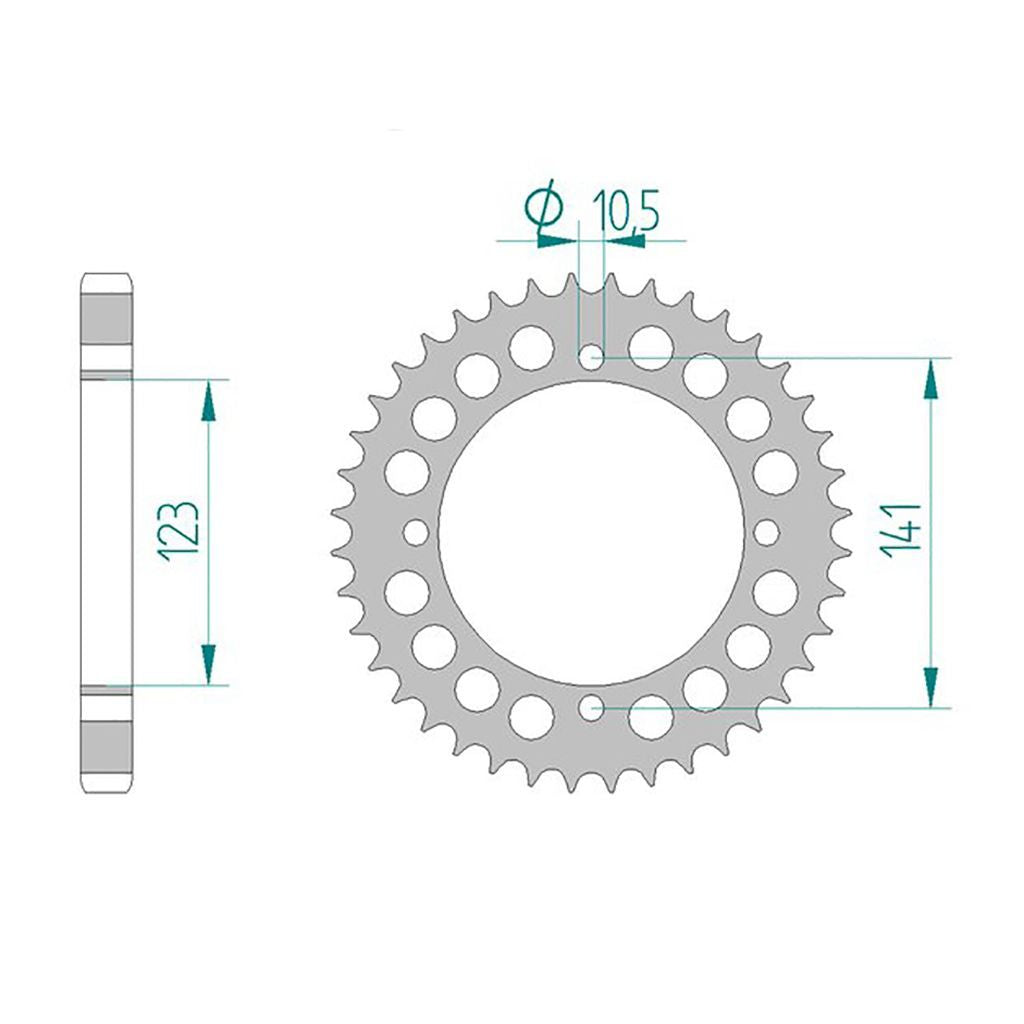 AFAM Kettenrad ALU #530 40 Zähne