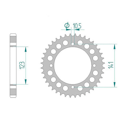 AFAM Kettenrad ALU #530 40 Zähne