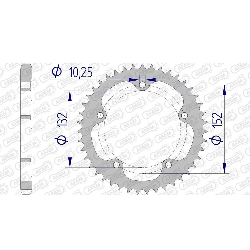 AFAM Kettenrad ALU #525 f. MV 43 Zähne