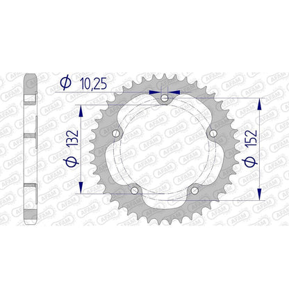 AFAM Kettenrad ALU #525 f. MV 43 Zähne
