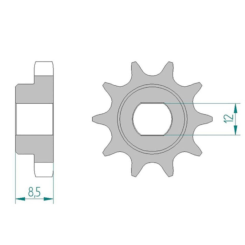 AFAM Kettensatz für KTM SX 50 LC 12-13 415 F Kettenkit