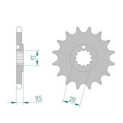 AFAM Kettensatz für KTM SX 85 (19/16 Zoll) 18-24 428 R1G Kettenkit
