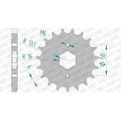 AFAM Kettensatz für Laverda SF 750 74-77 530 XSR2G Kettenkit