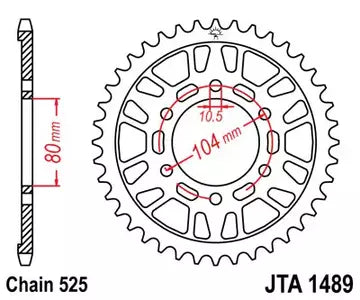 Alu Kettenrad JT JTA1489.44, 44 Zähne Teilung 525