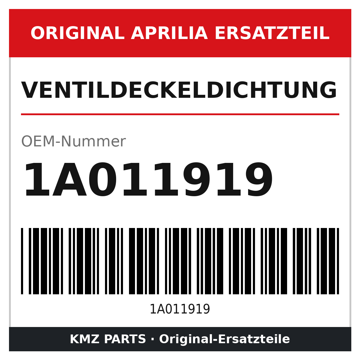 Aprilia Ventildeckeldichtung 1A011919 Original