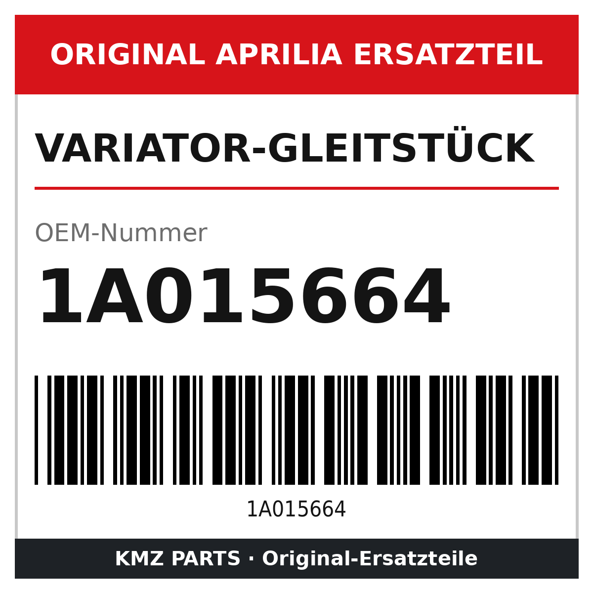 Aprilia Variator-Gleitstück 1A015664 Original