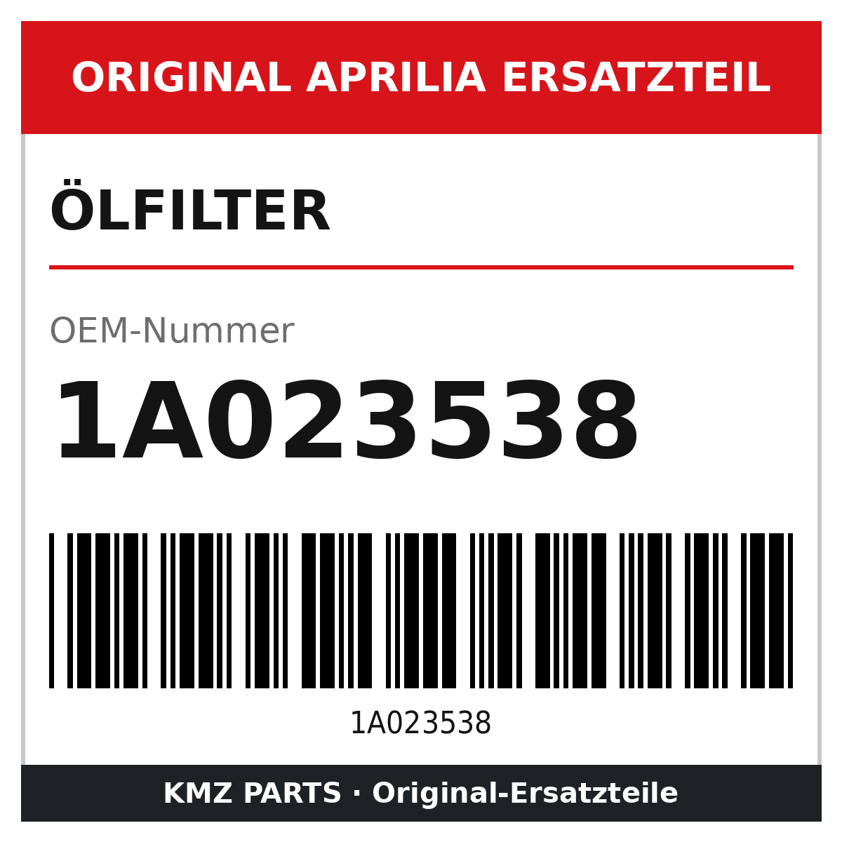Aprilia Ölfilter 1A023538 Original