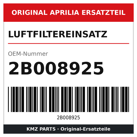 Aprilia Luftfiltereinsatz 2B008925 Original