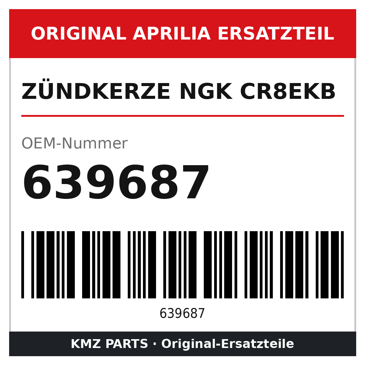 Aprilia Zündkerze 639687 Original