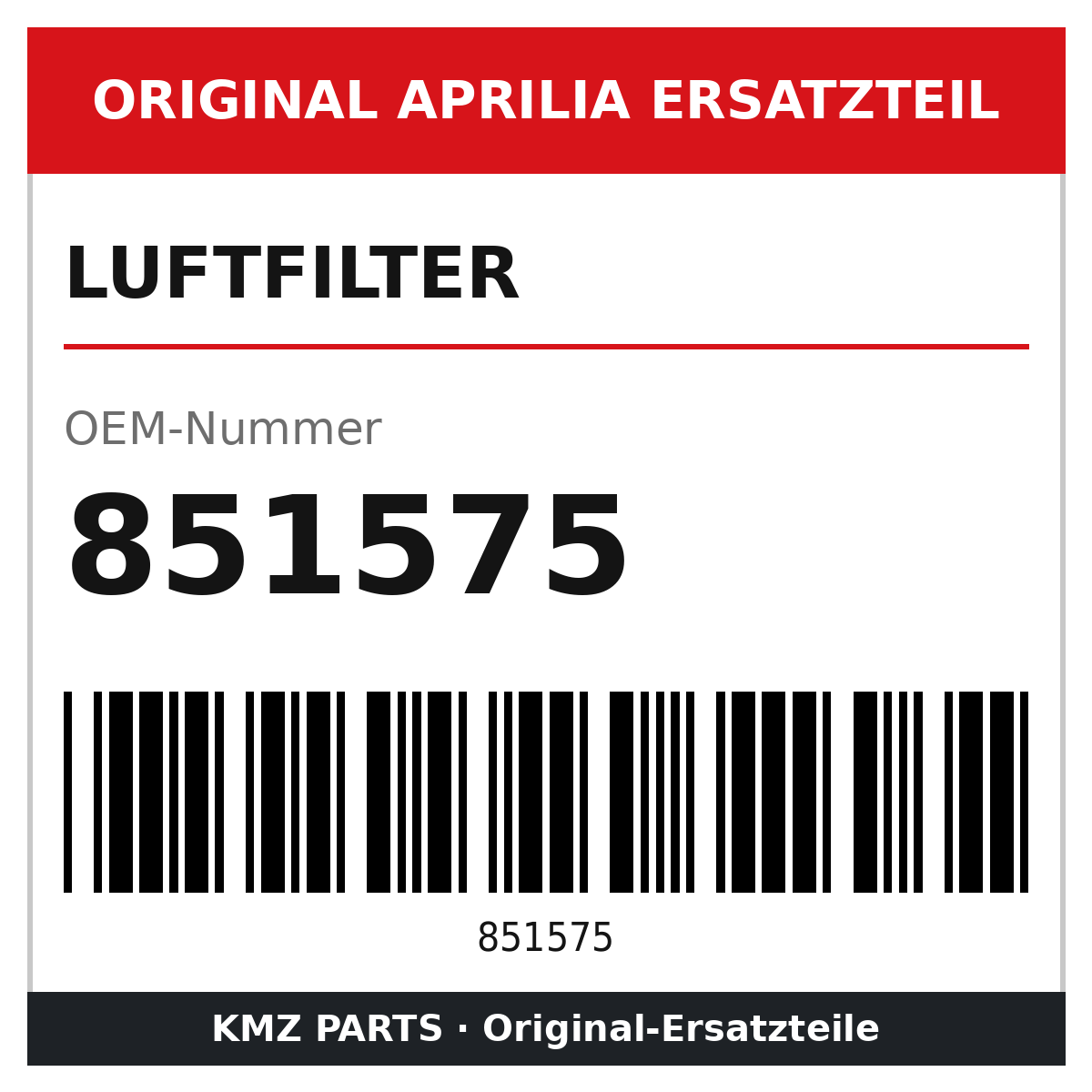 Aprilia Luftfilter 851575 Original