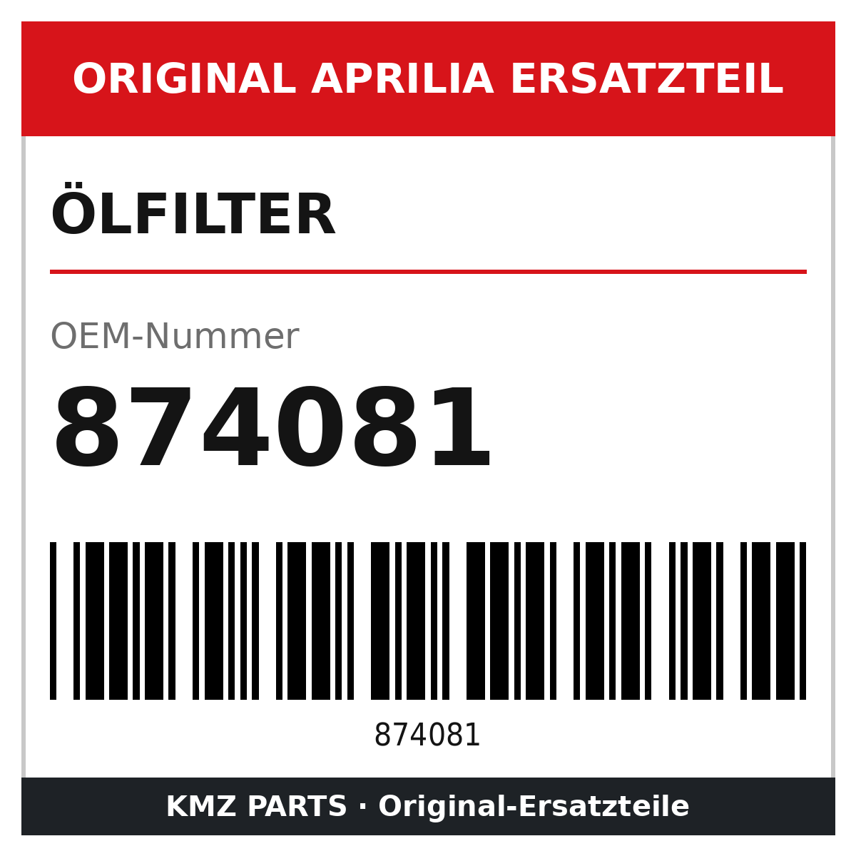 Aprilia Ölfilter 874081 Original