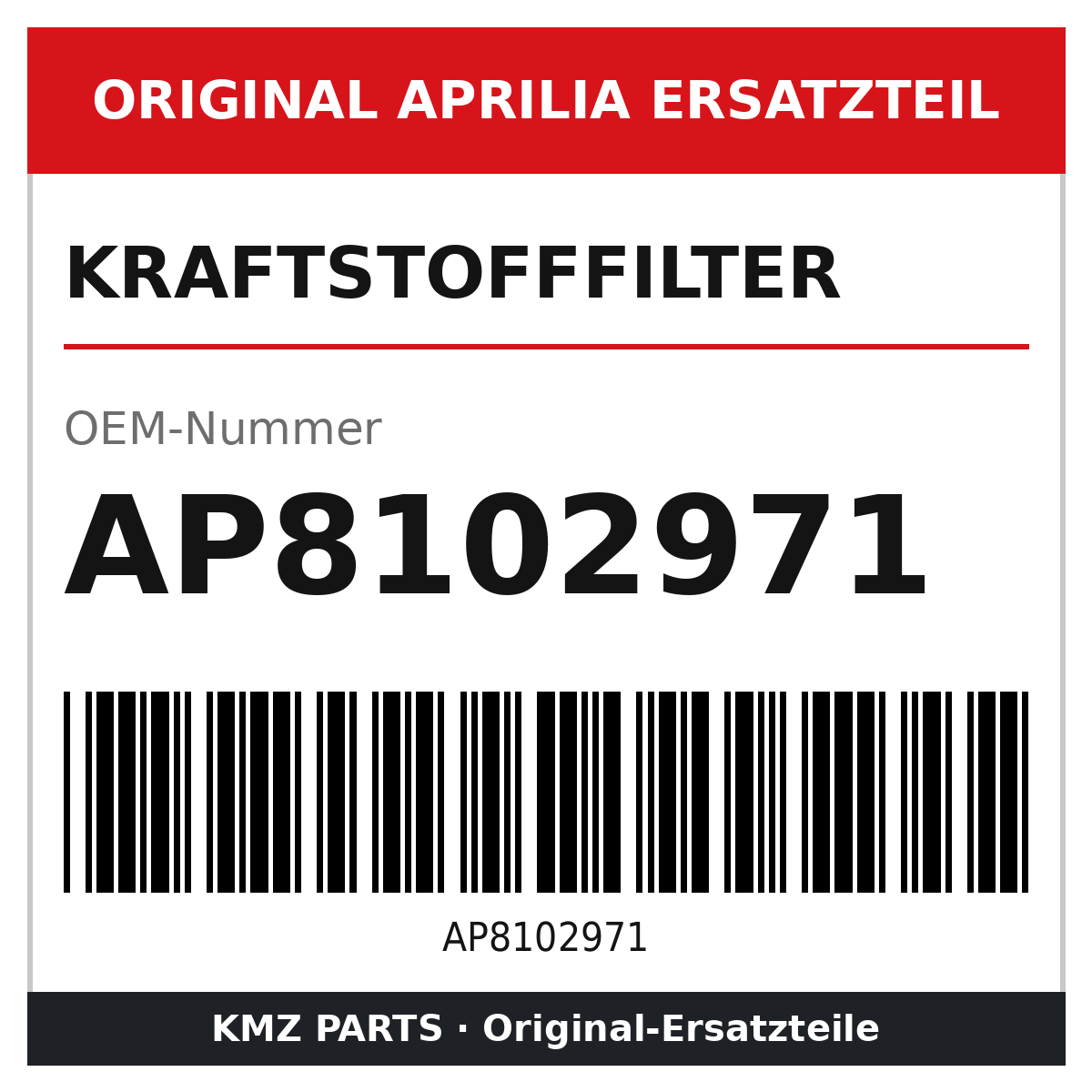 Aprilia Kraftstofffilter AP8102971 Original