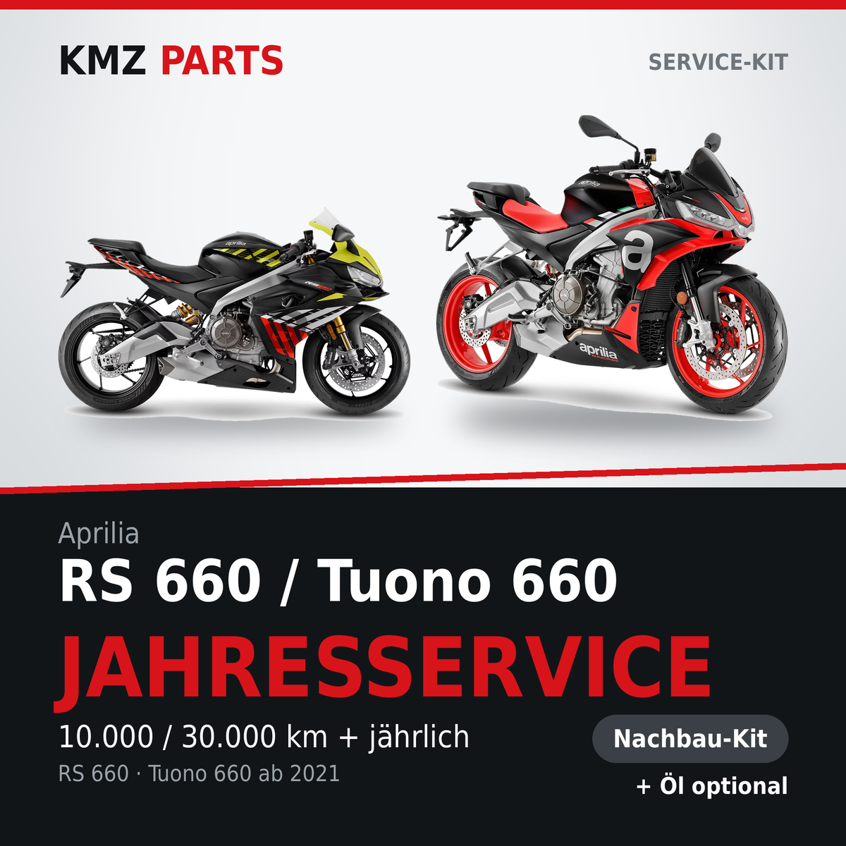 Aprilia RS 660 / Tuono 660 Service-Kit Jahresservice Nachbau
