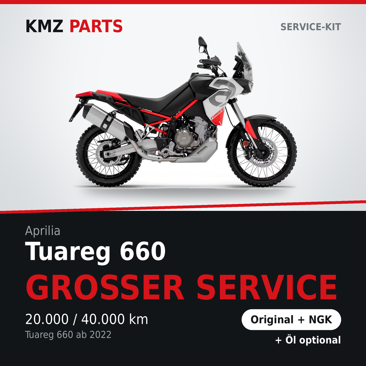 Aprilia Tuareg 660 Service-Kit Großer Service
