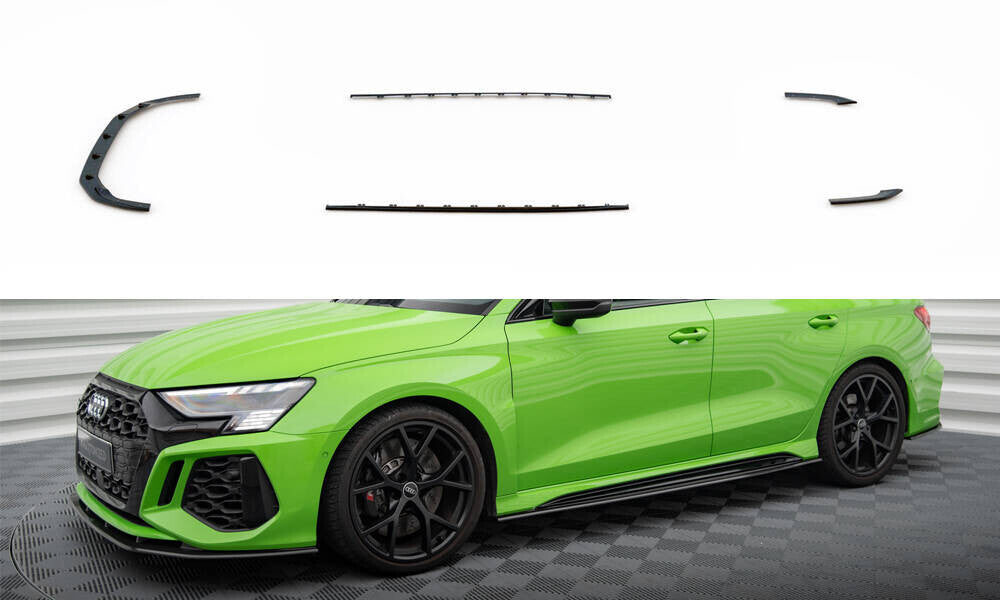 Carbon Bodykit Set Frontspoiler Seitenschweller Heckansatz passend für Audi RS3 8Y Limousine