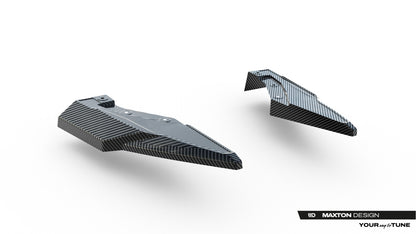 Carbon Diffusor Flaps passend für Audi Q8 S-Line Mk1 FL