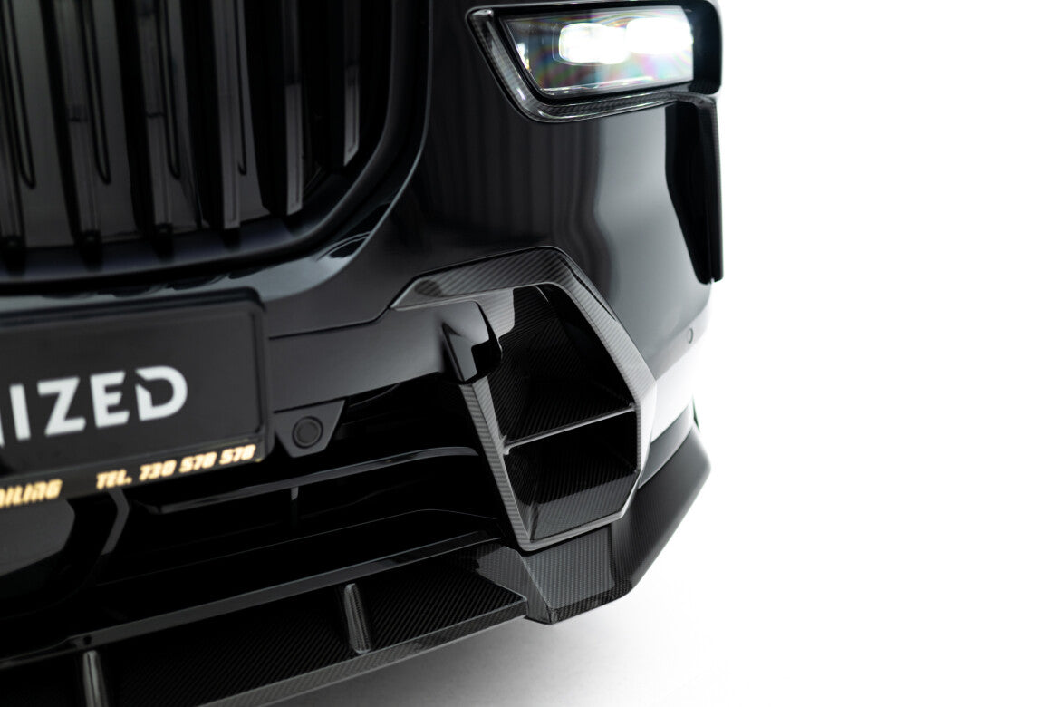 Carbon Front Stoßstange seitliche Air Intakes passend für BMW X7 M-Paket G07 FL