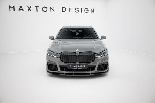 Carbon Frontlippe + ABS Diffusor passend für BMW 7 M-Paket G11 FL schwarz Hochglanz