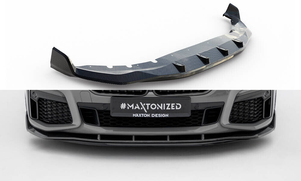 Carbon Frontlippe + ABS Diffusor passend für BMW 7 M-Paket G11 FL schwarz Hochglanz
