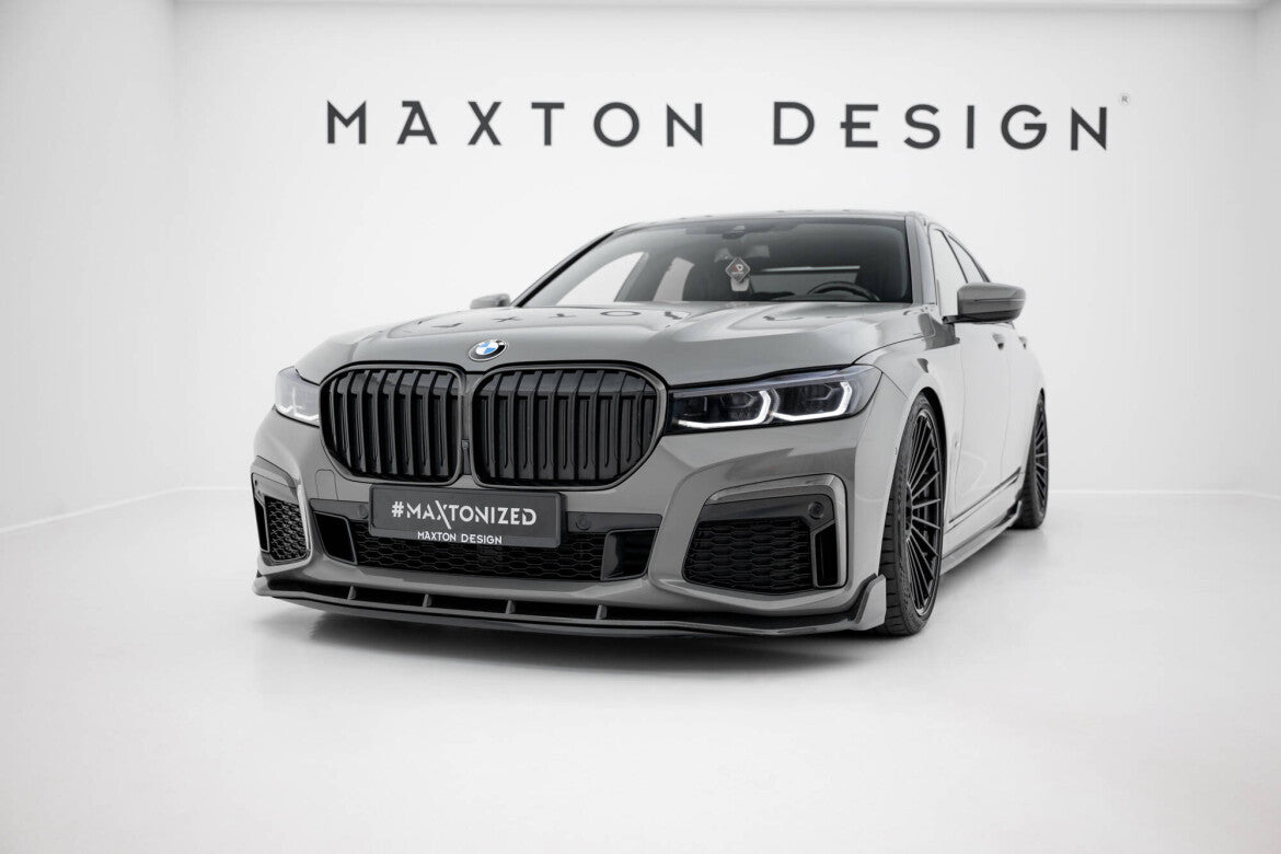 Carbon Frontlippe + ABS Diffusor passend für BMW 7 M-Paket G11 FL schwarz Hochglanz