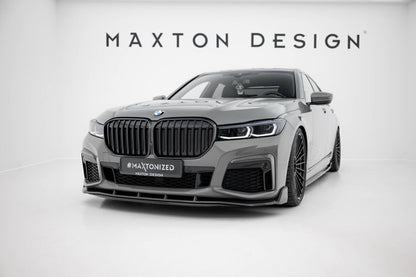 Carbon Frontlippe + ABS Diffusor passend für BMW 7 M-Paket G11 FL schwarz Hochglanz