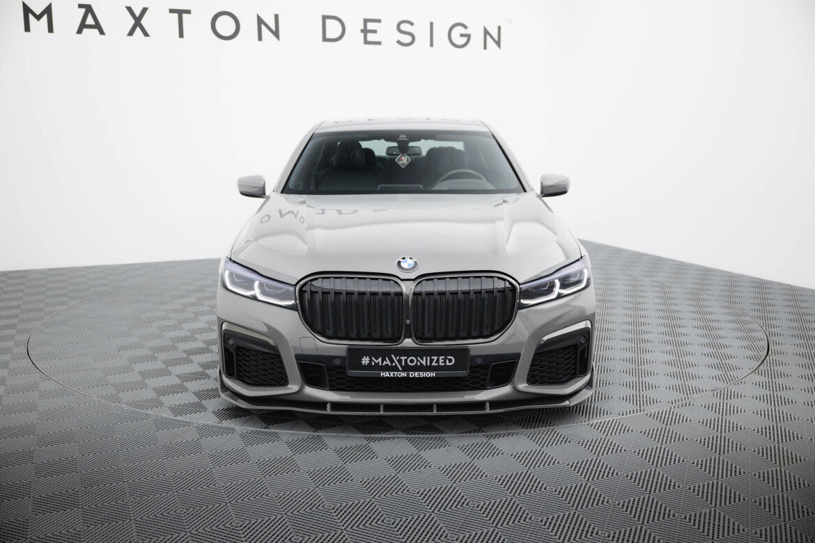 Carbon Frontlippe + ABS Diffusor passend für BMW 7 M-Paket G11 FL schwarz Hochglanz