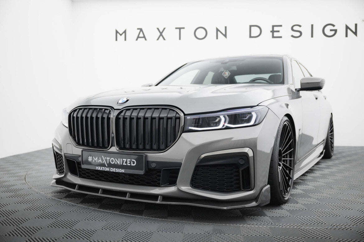 Carbon Frontlippe + ABS Diffusor passend für BMW 7 M-Paket G11 FL schwarz Hochglanz