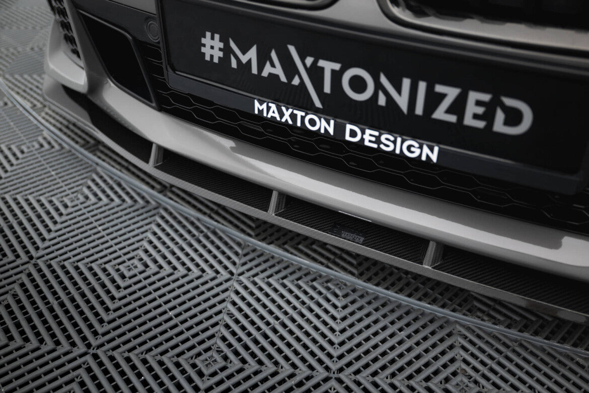 Carbon Frontlippe + ABS Diffusor passend für BMW 7 M-Paket G11 FL schwarz Hochglanz