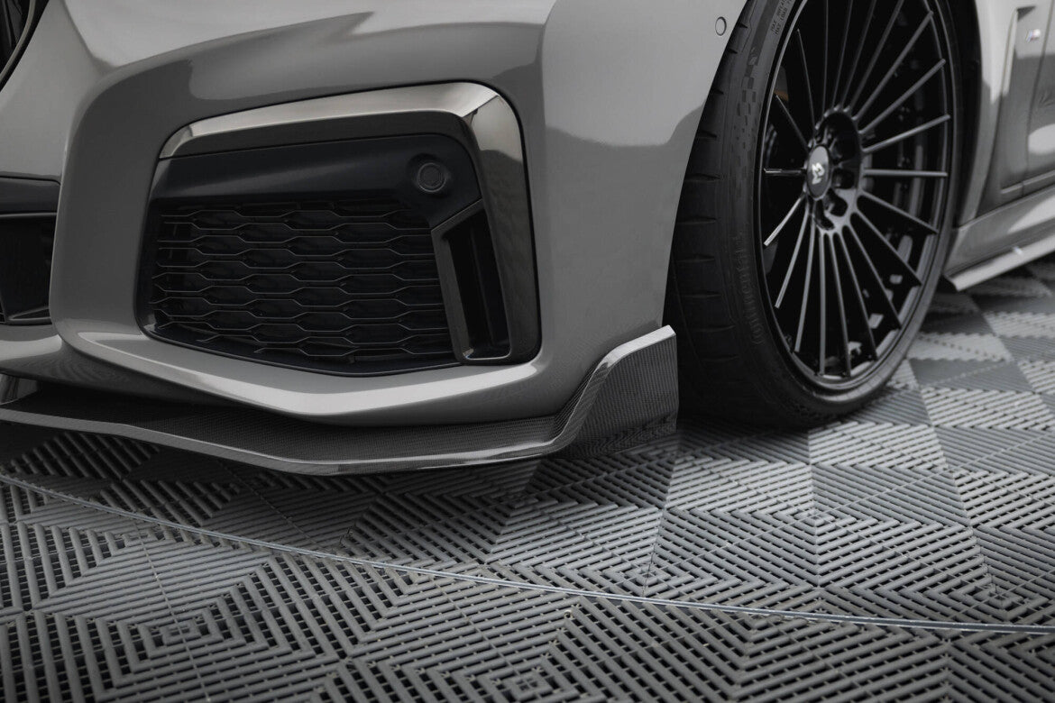 Carbon Frontlippe + ABS Diffusor passend für BMW 7 M-Paket G11 FL schwarz Hochglanz