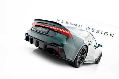 Carbon Heckansatz Diffusor passend für Audi RS7 C8 (mit AHK)
