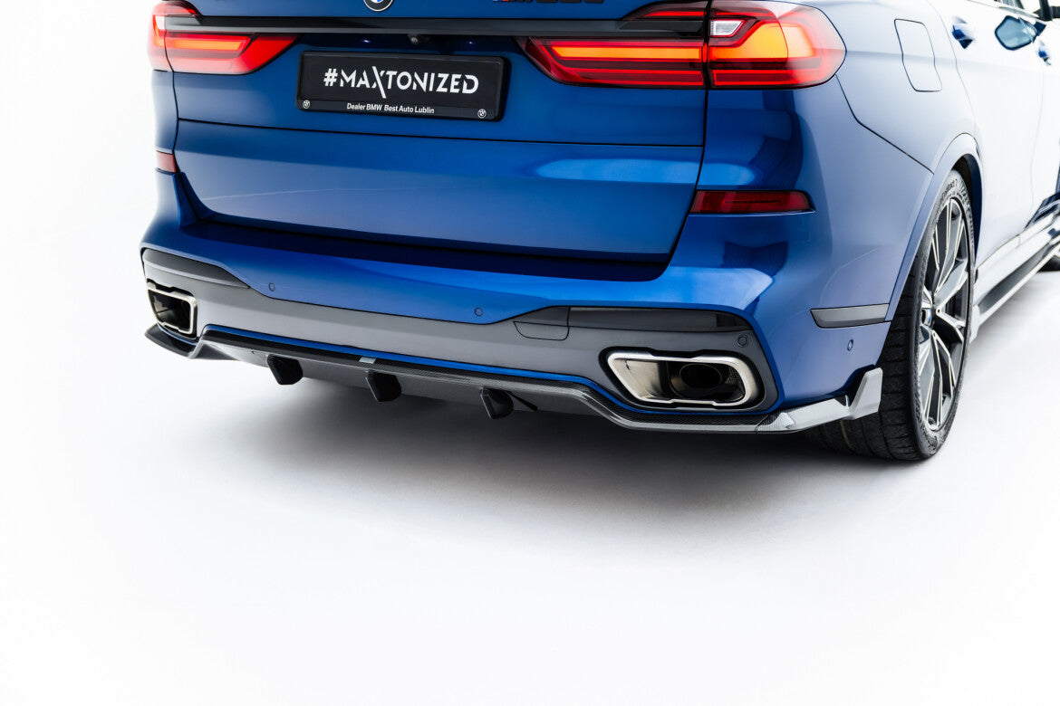 Carbon Heckansatz Diffusor passend für BMW X7 M-Paket G07 / G07 FL mit AHK