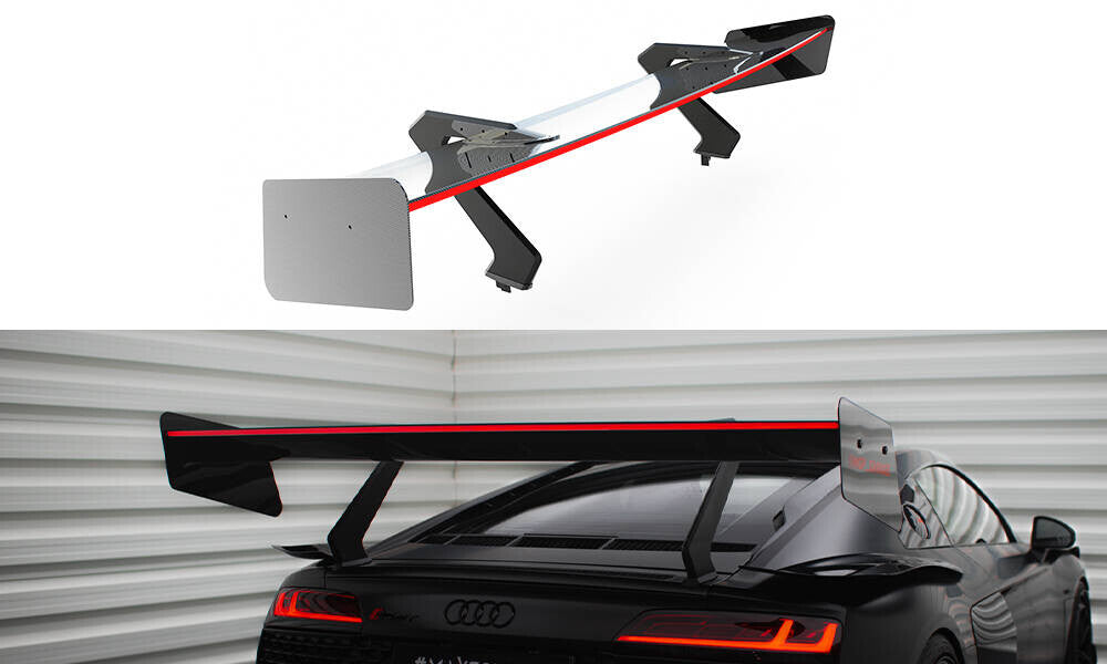 Carbon Heckspoiler Heckflügel + LED passend für Audi R8 Mk2