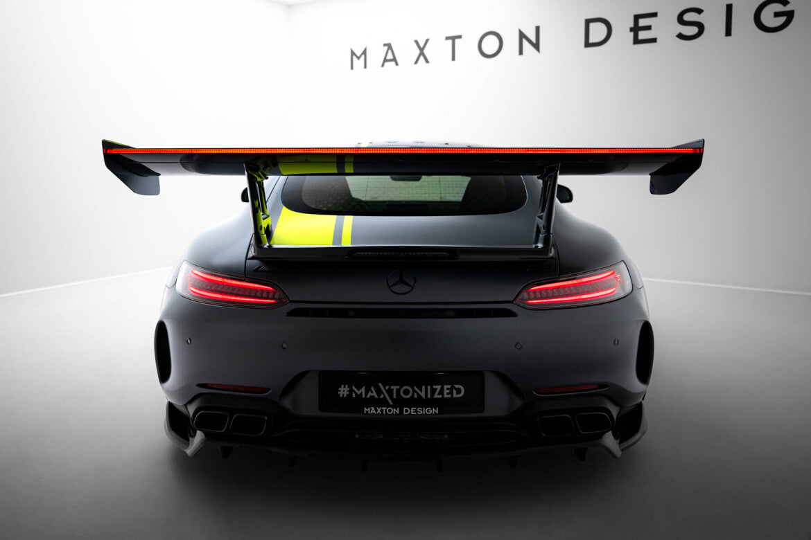 Carbon Heckspoiler Heckflügel + LED passend für Mercedes-AMG GTR C190 FL