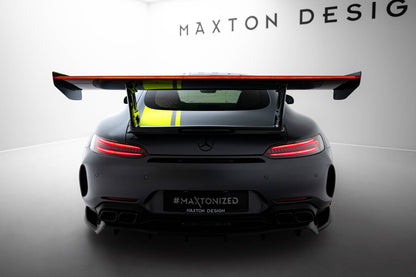 Carbon Heckspoiler Heckflügel + LED passend für Mercedes-AMG GTR C190 FL