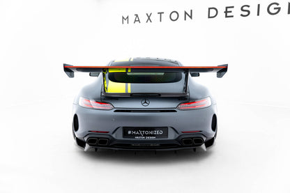 Carbon Heckspoiler Heckflügel + LED passend für Mercedes-AMG GTR C190 FL