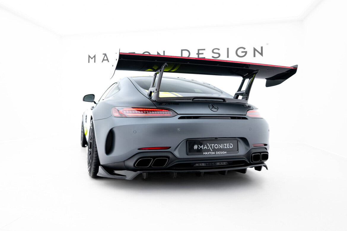Carbon Heckspoiler Heckflügel + LED passend für Mercedes-AMG GTR C190 FL